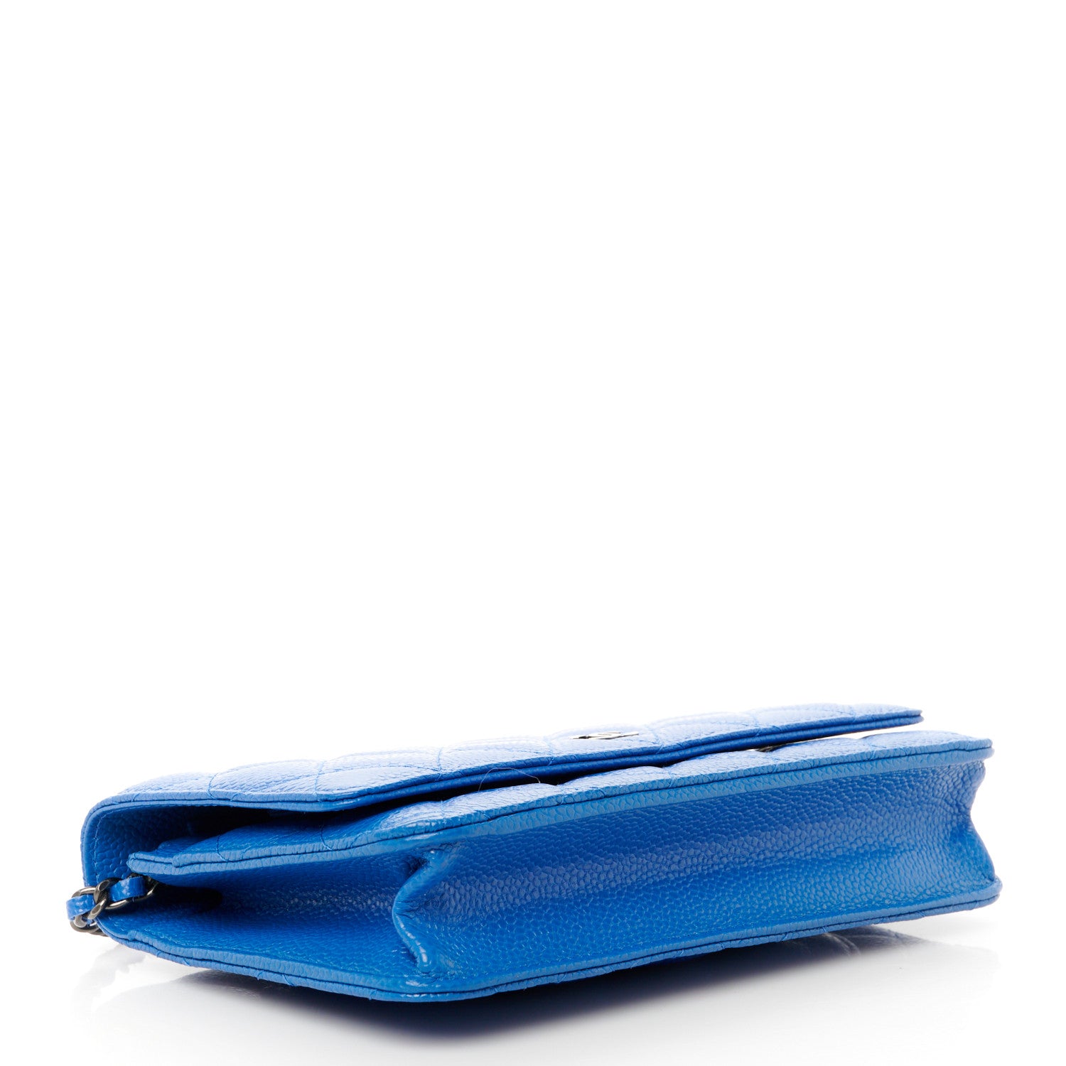 Chanel Caviar Quilted Wallet on Chain WOC Blue 4 of 12