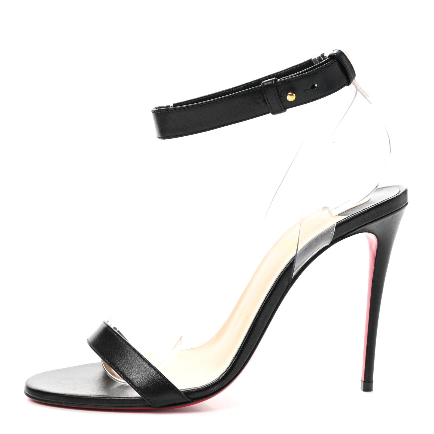 Shiny Nappa PVC Jonatina 100 Sandals 38 Black