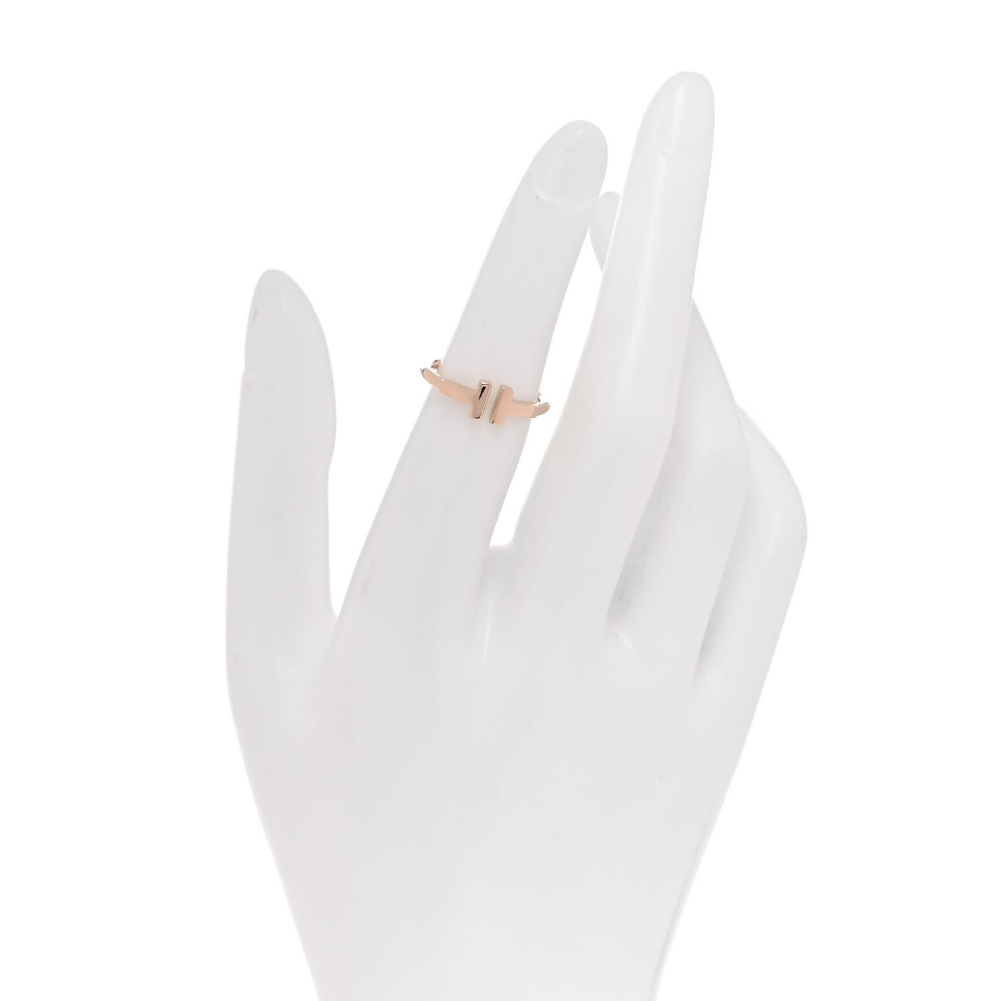 18K Rose Gold T Wire Ring 50 5.5