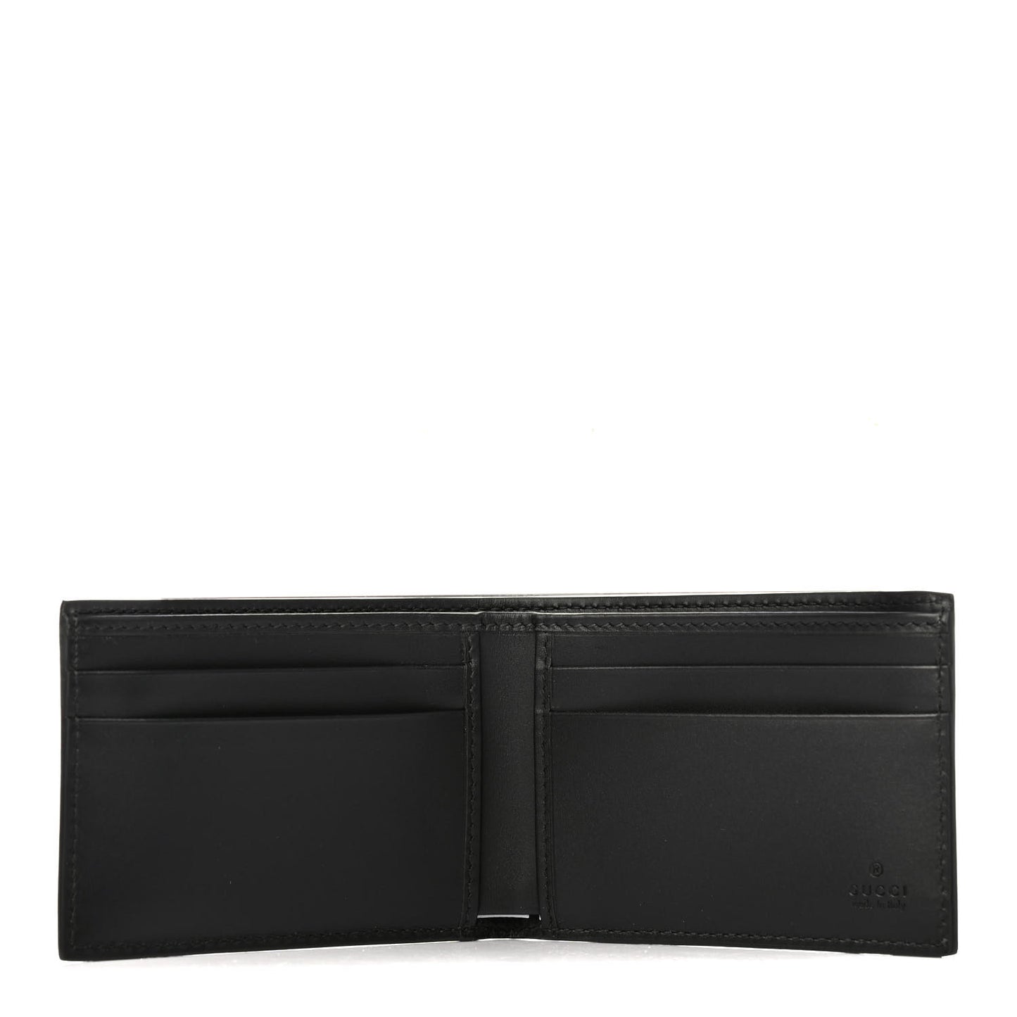 GG Supreme Monogram Kingsnake Bi-Fold Wallet Black Grey
