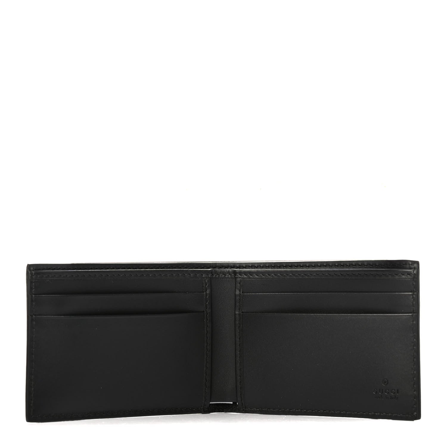 Gucci GG Supreme Monogram Kingsnake Bi-Fold Wallet Black Grey 4 of 4