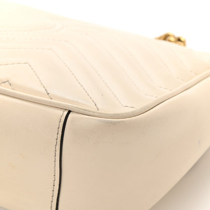 Gucci Calfskin Matelasse Small GG Marmont Shoulder Bag White 17 of 21