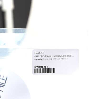 Gucci Calfskin Trapuntata Zumi 30mm Belt 105 42 Black 2 of 8