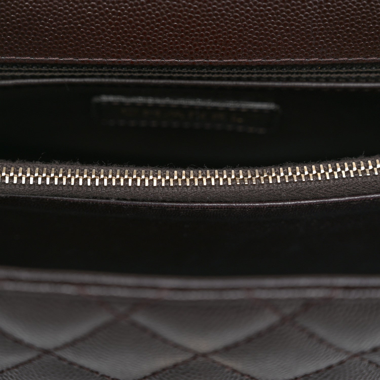 Chanel Caviar Quilted Small Coco Handle Flap Dark Brown 7 of 11