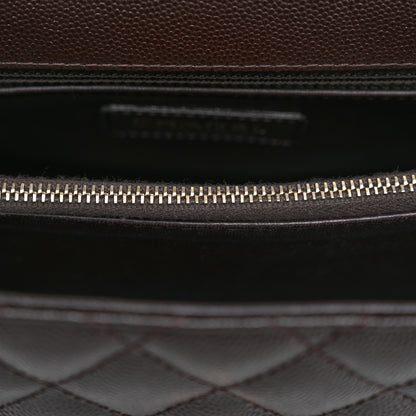 Chanel Caviar Quilted Small Coco Handle Flap Dark Brown 7 of 11