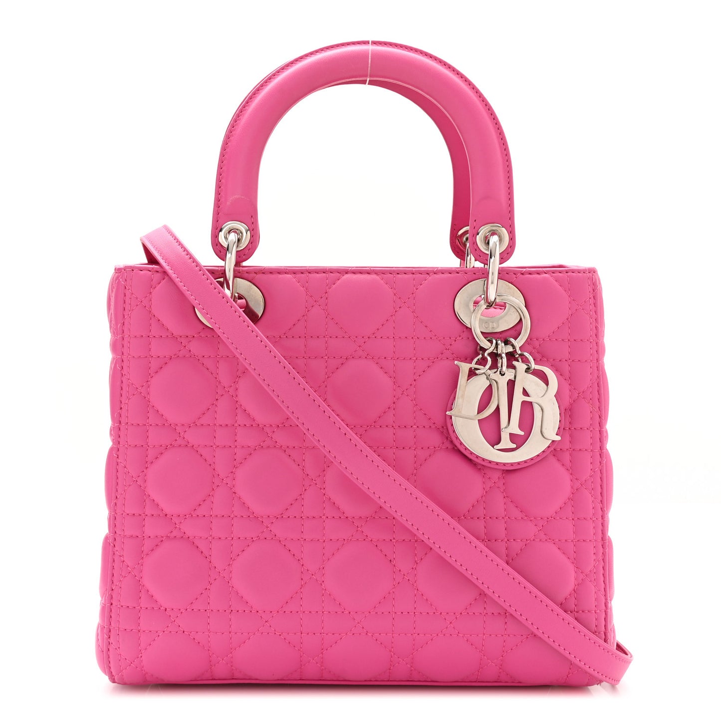 Lambskin Cannage Medium Lady Dior Pink