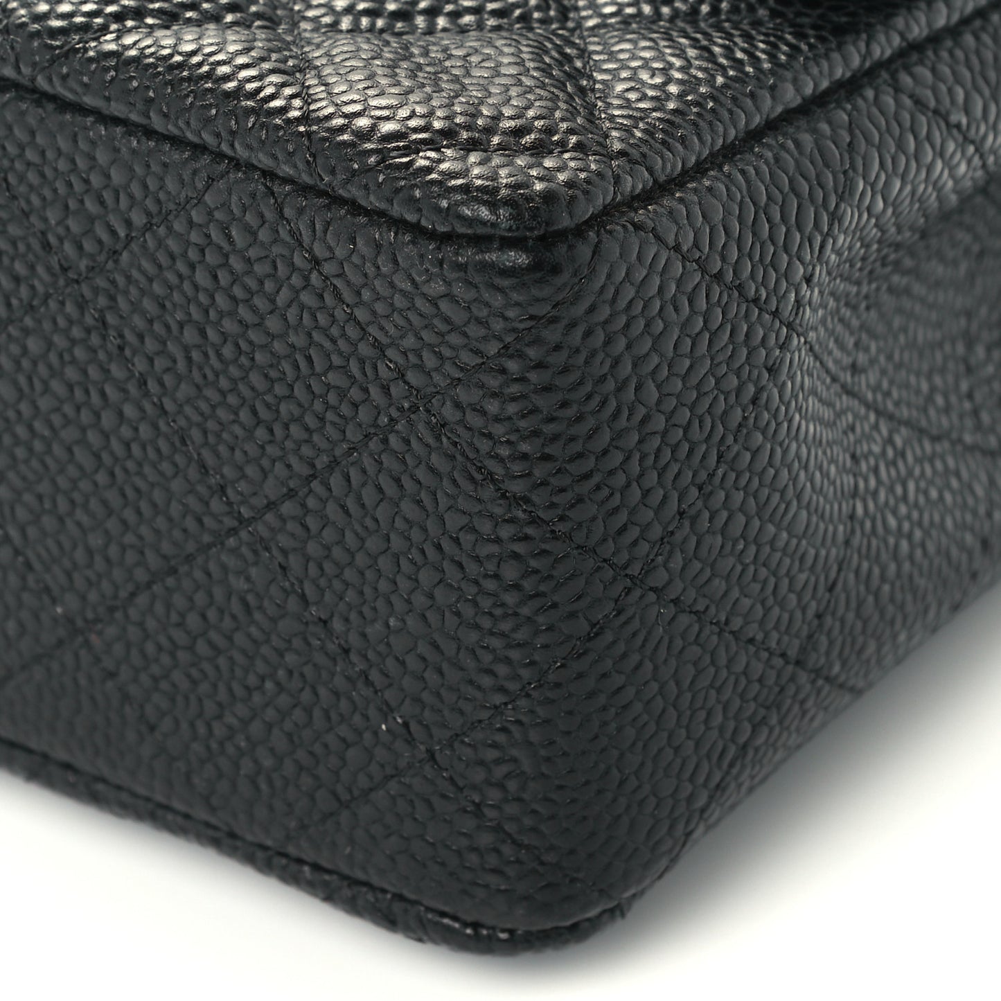 Caviar Quilted Mini Rectangular Flap Black