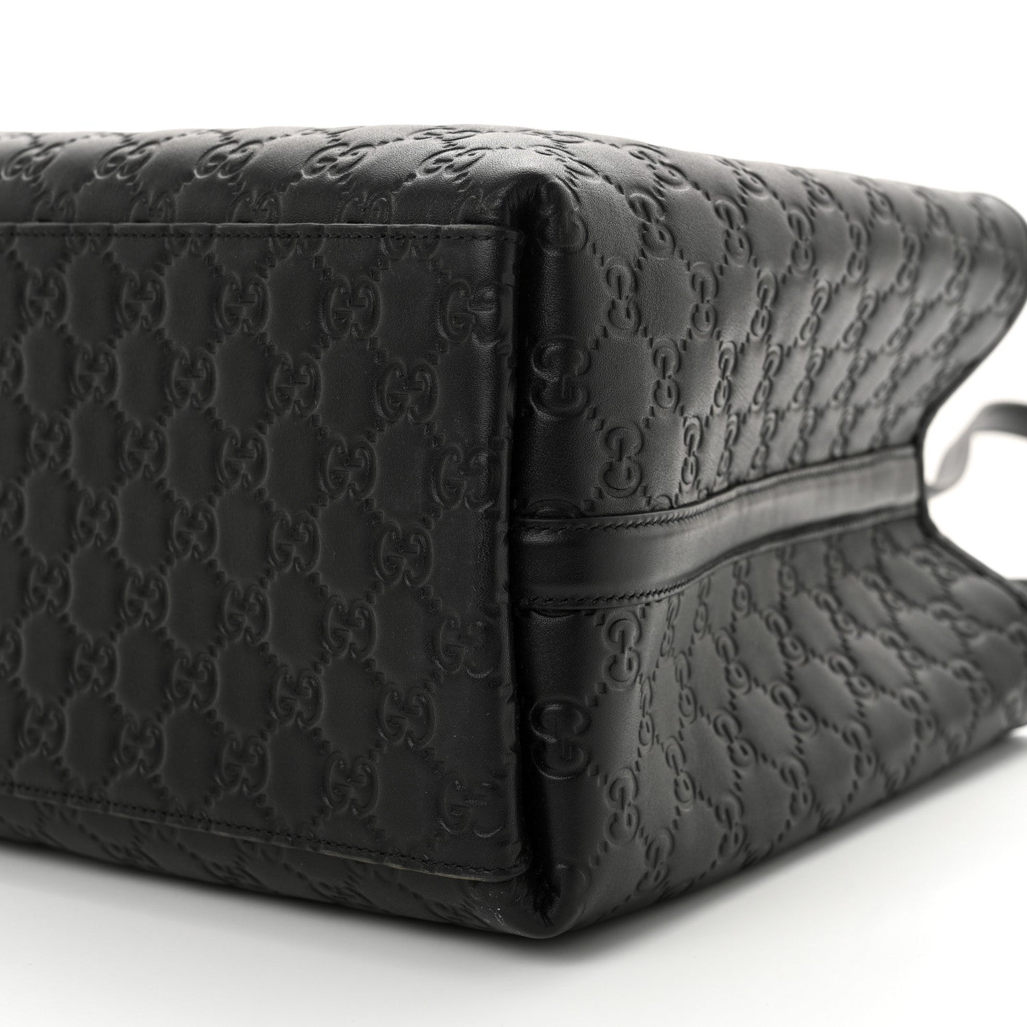 Gucci GG Calfskin Embossed Calfskin Large Tote Bag Black 10 of 12