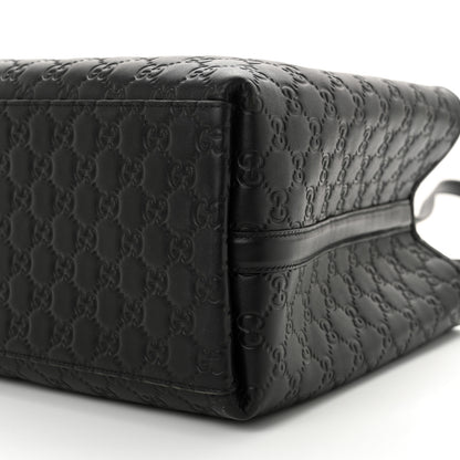 Gucci GG Calfskin Embossed Calfskin Large Tote Bag Black 10 of 12