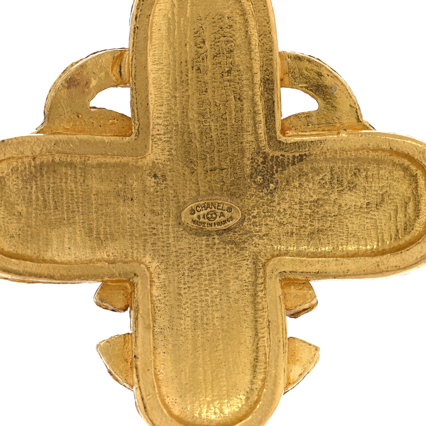 Metal CC Cross Long Pendant Necklace Gold