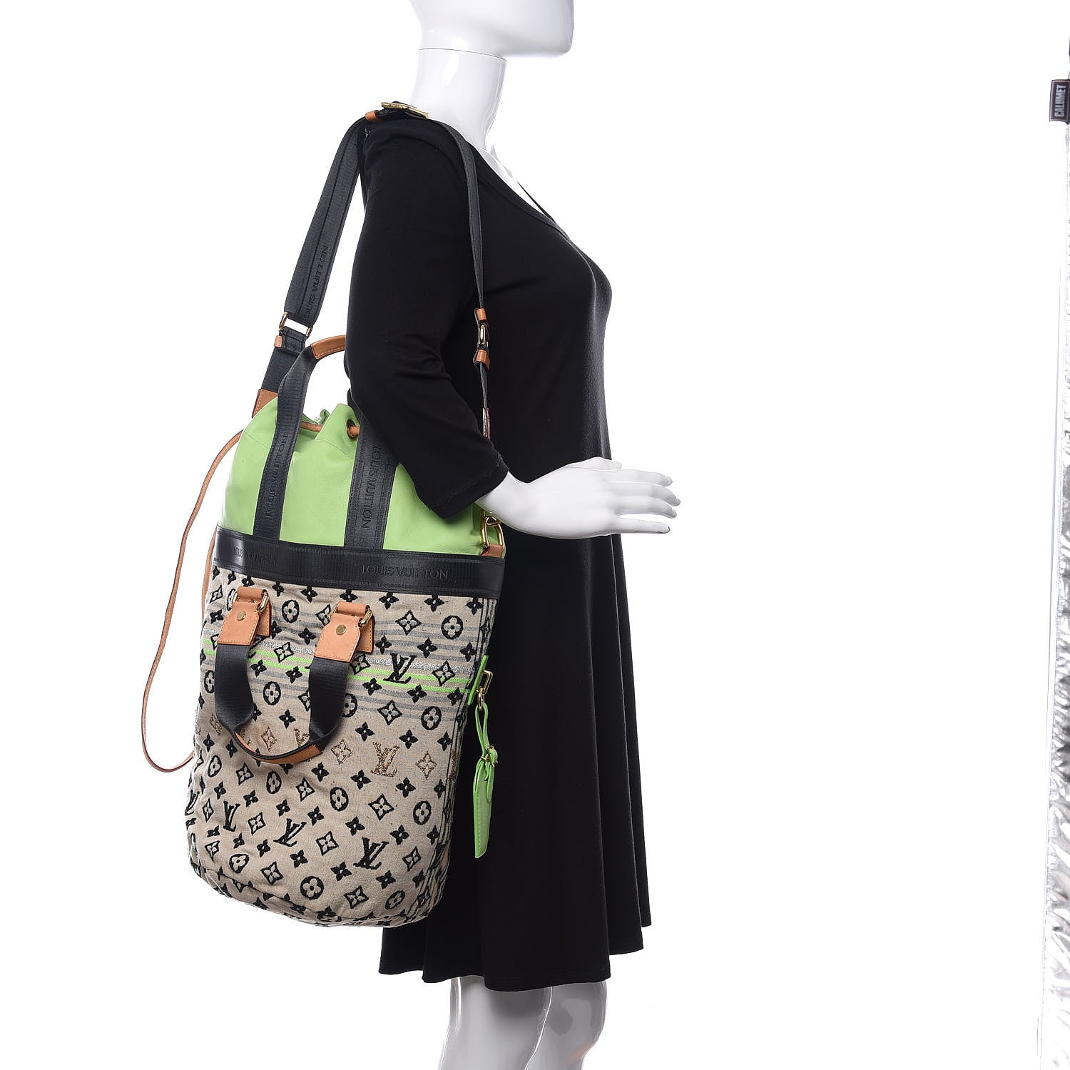 Louis Vuitton Fabric Jacquard Monogram Cheche Gypsy PM Vert 2 of 14