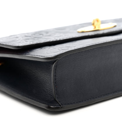Mulberry Calfskin Embossed Floral Small Darley Navy 8 of 14