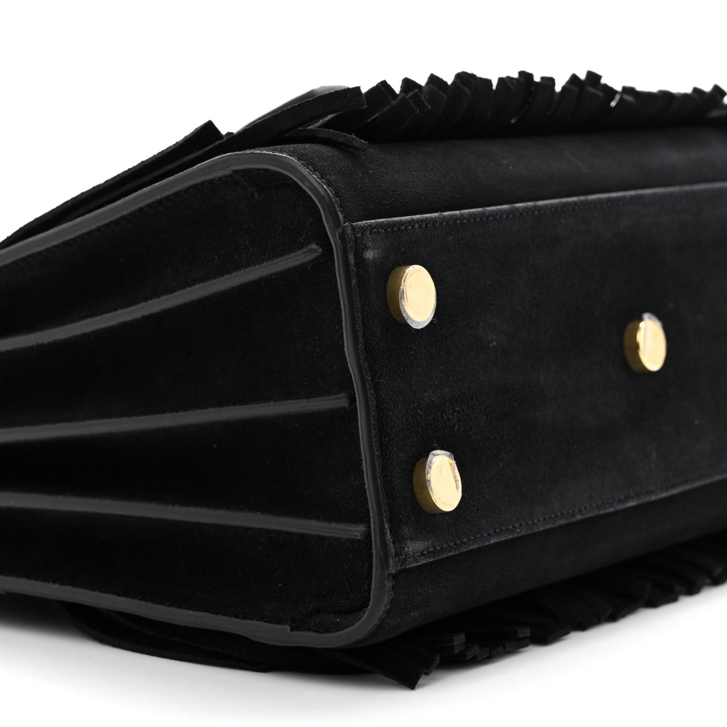 Saint Laurent Suede Fringe Nano Sac De Jour Black 9 of 14