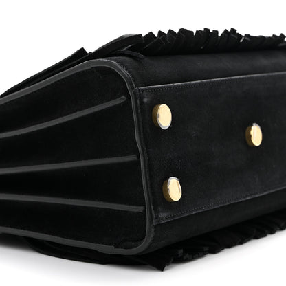 Saint Laurent Suede Fringe Nano Sac De Jour Black 9 of 14