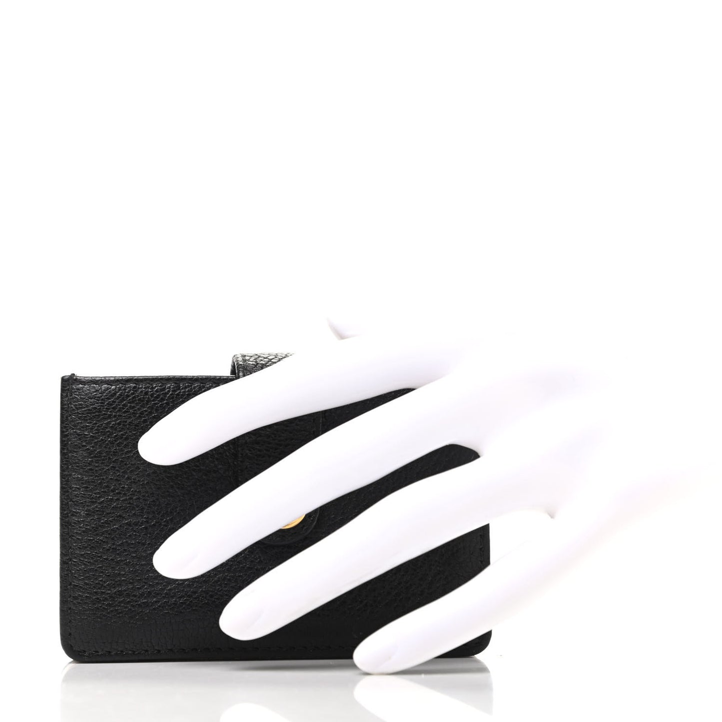 Goatskin Madras Accordion Card Holder Black