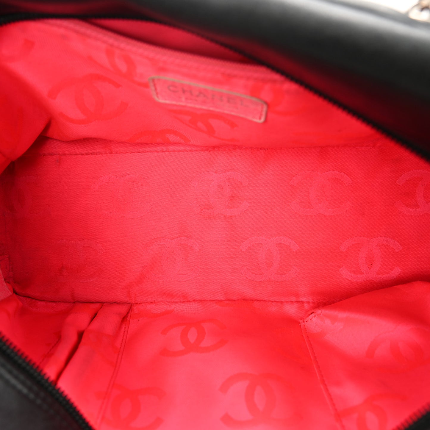 Calfskin Quilted Large Cambon Bowler Black