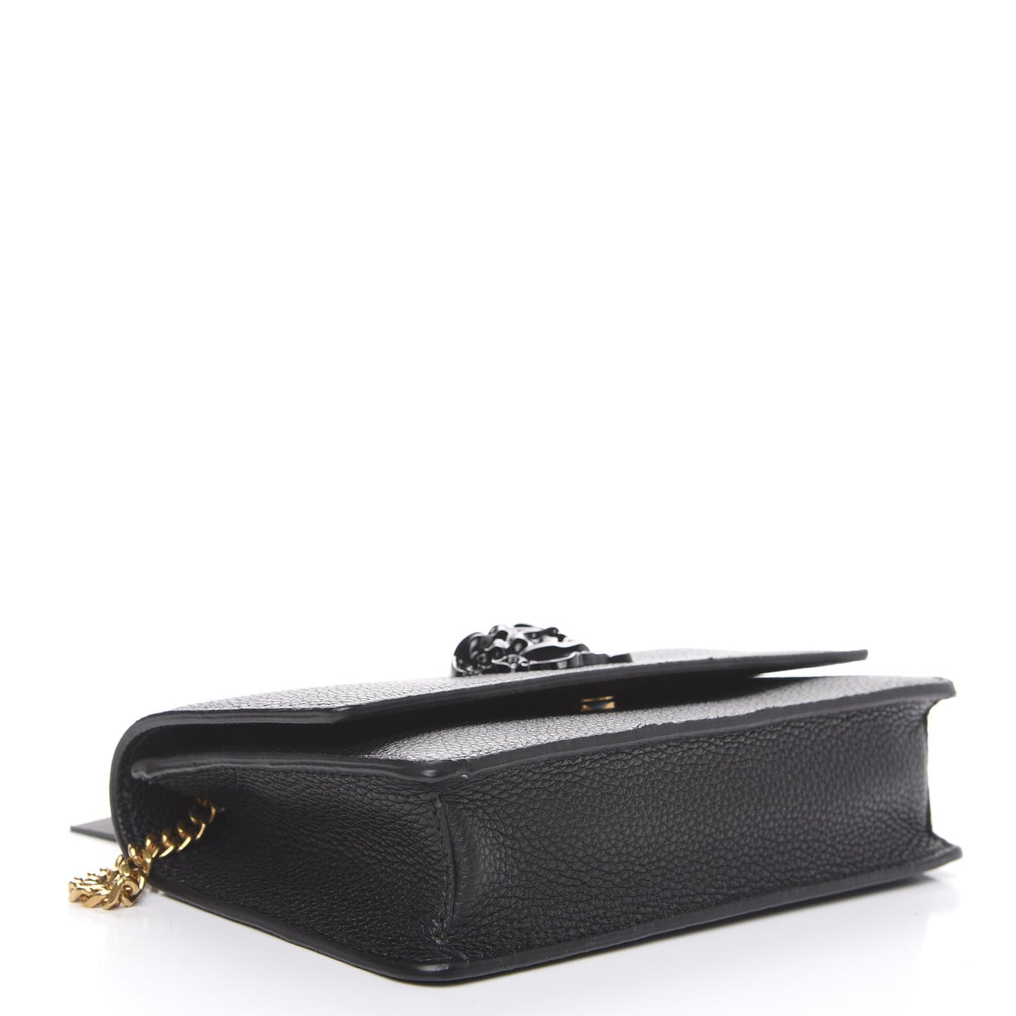 Grained Calfskin Palazzo Chain Evening Bag Black