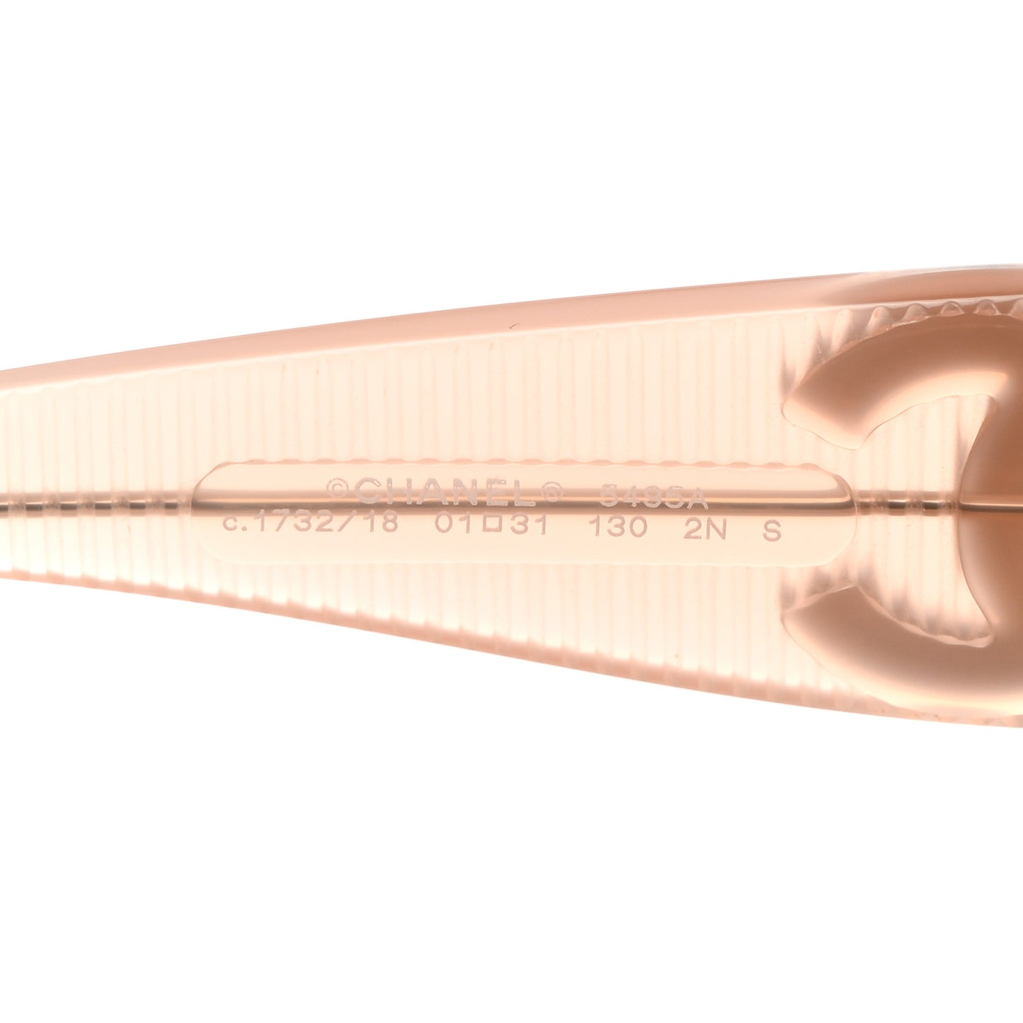 Transparent Acetate Shield Sunglasses 5495 Light Pink