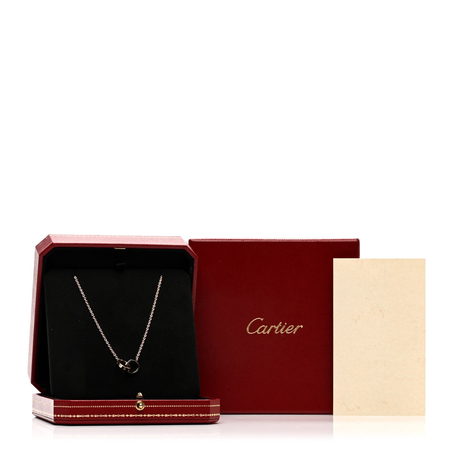 18K Pink Gold Interlocking LOVE Necklace