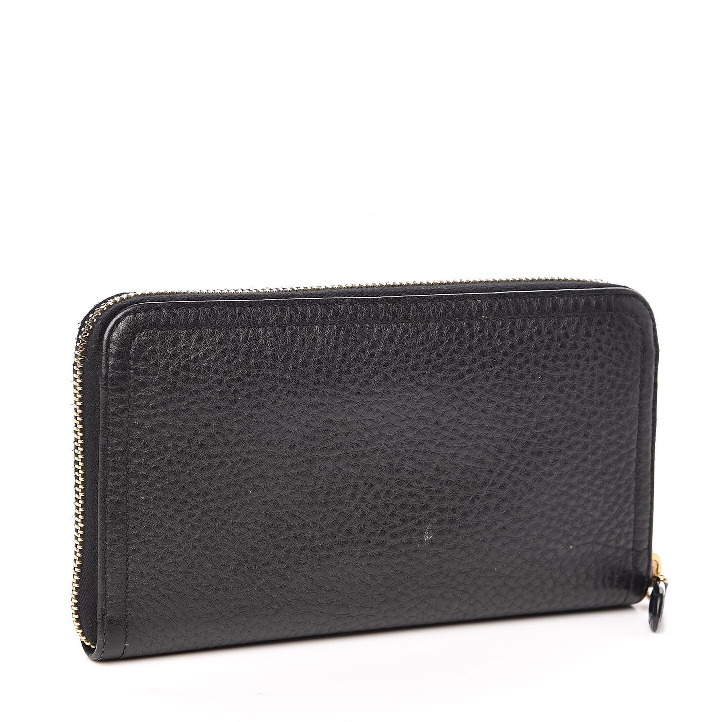 Vitello Daino Zip Around Wallet Black