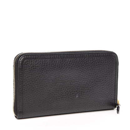 Prada Vitello Daino Zip Around Wallet Black 3 of 8