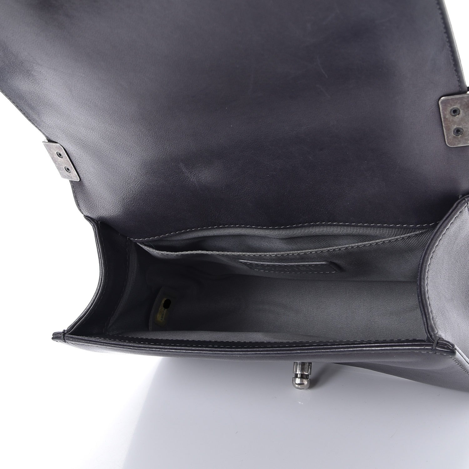 Chanel Lambskin Quilted Small Boy Flap Dark Grey 6 of 14