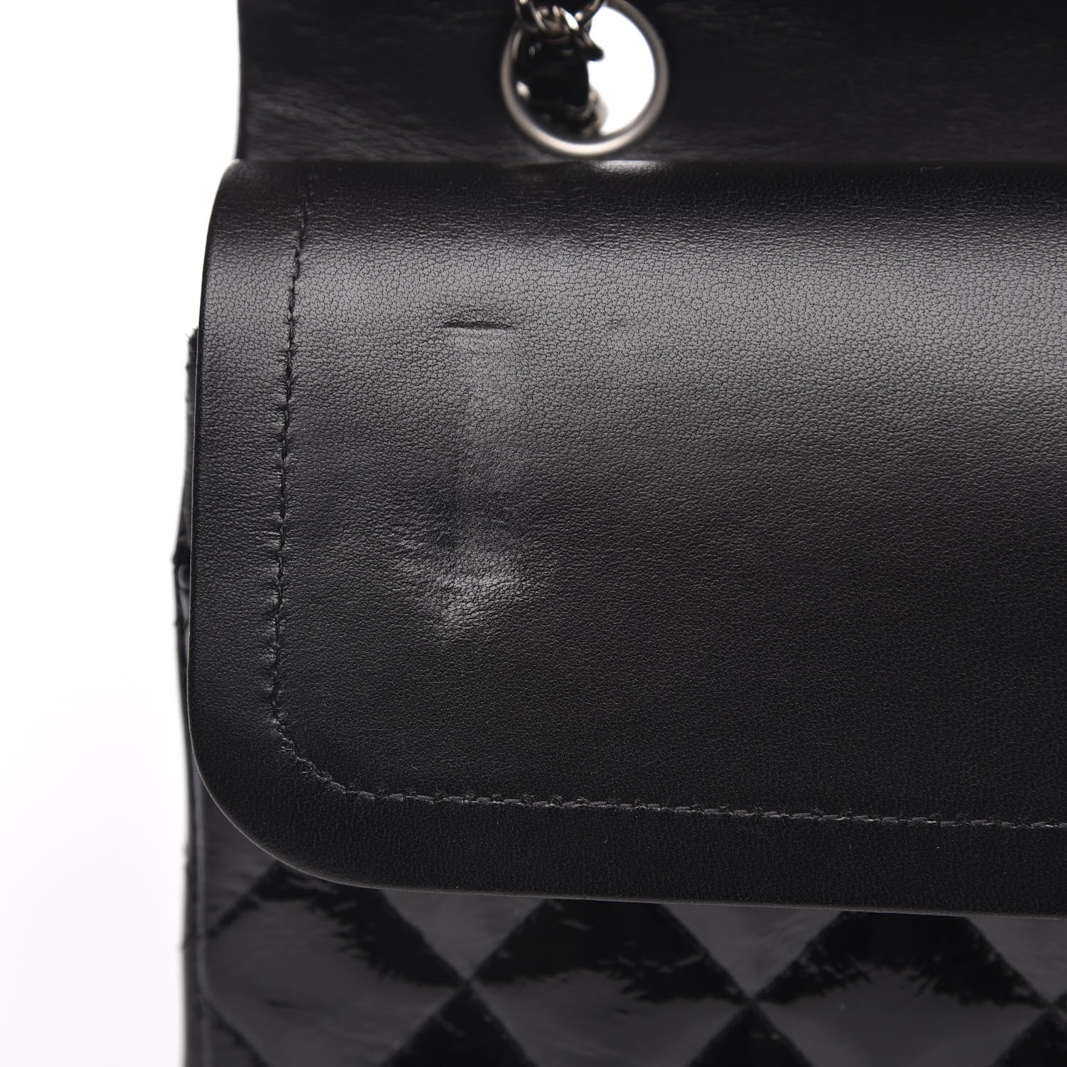 Chanel Patent Quilted Medium Double Flap Black 12 of 13