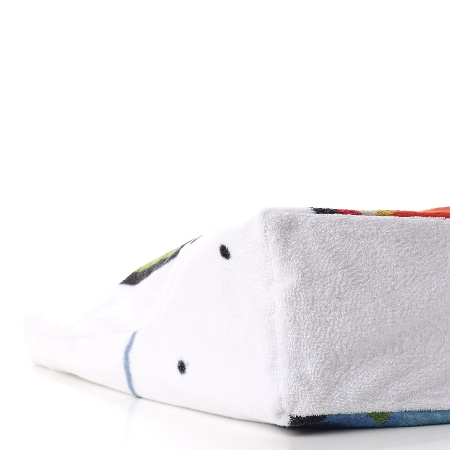 Terry Cotton Beach Tote Towel Set White Multicolor