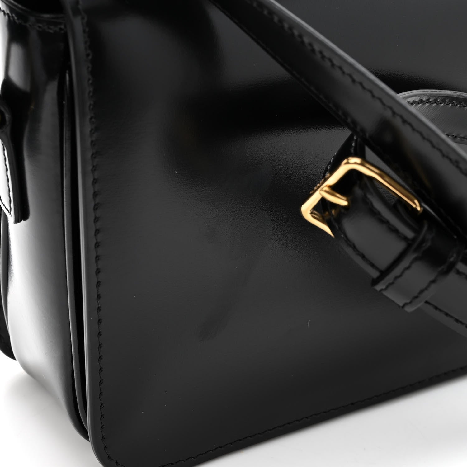 Celine Shiny Calfskin Teen Triomphe Black 10 of 10