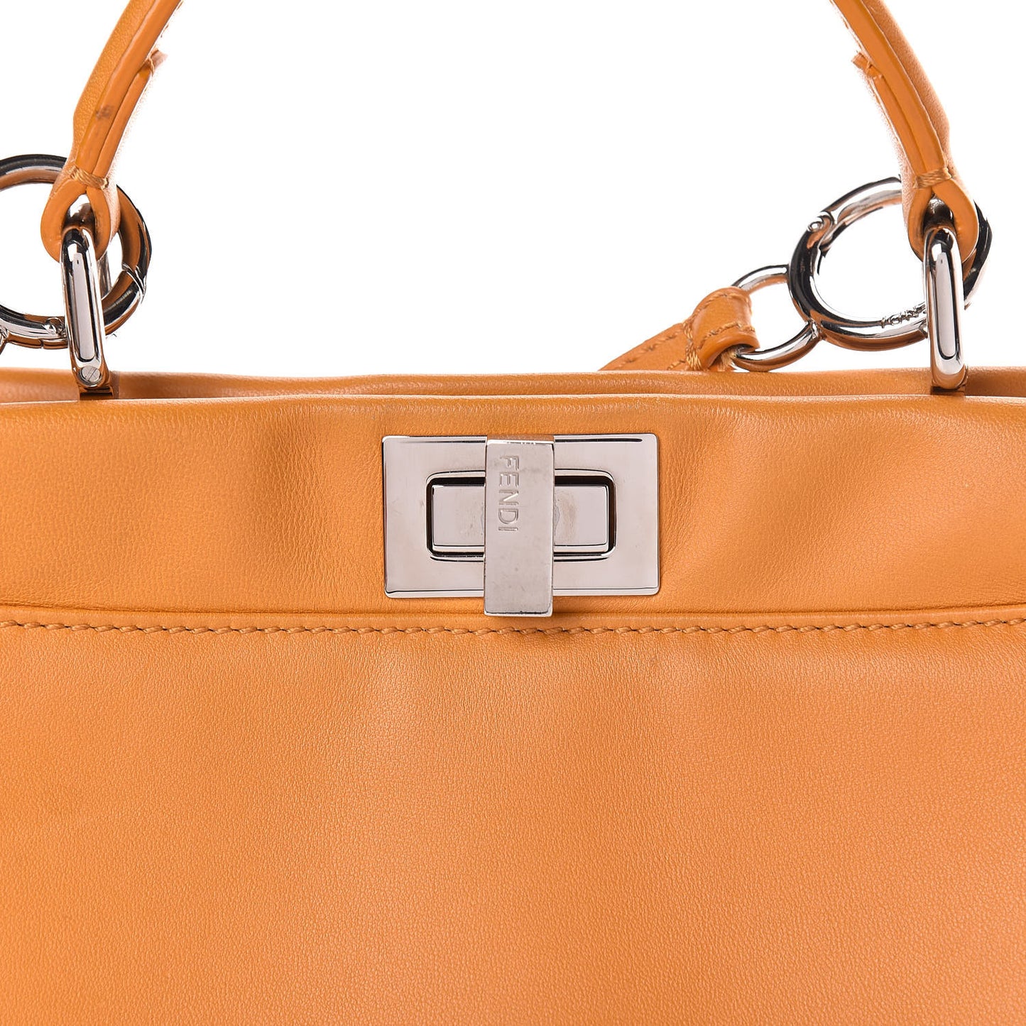 Nappa Mini Peekaboo Iconic Satchel Giallo Syrup