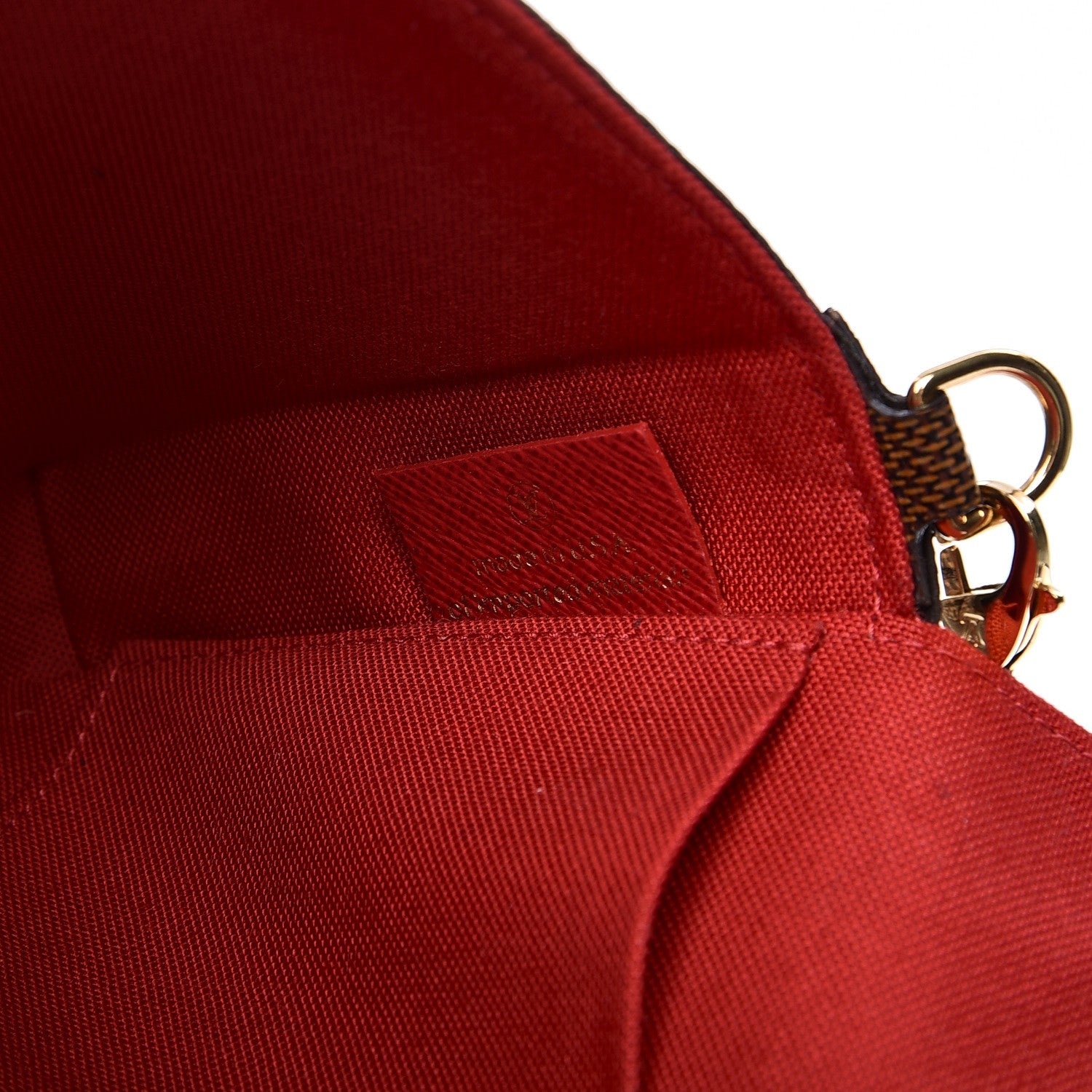Louis Vuitton Damier Ebene Pochette Felicie Chain Wallet 7 of 13