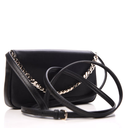 Fendi Nappa Rabbit Fox Fur Micro Buggie Baguette Black 3 of 8