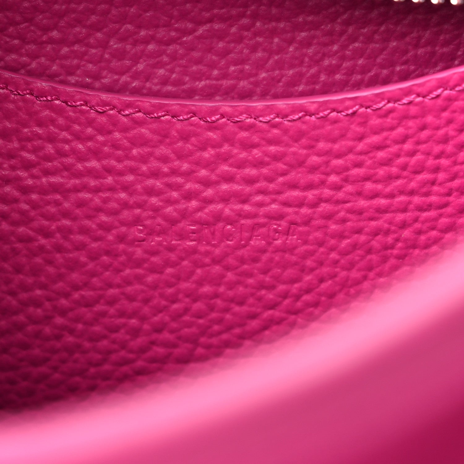 Balenciaga Grained Calfskin Neo Classic Silver Hardware Mini City Fuchsia 7 of 9