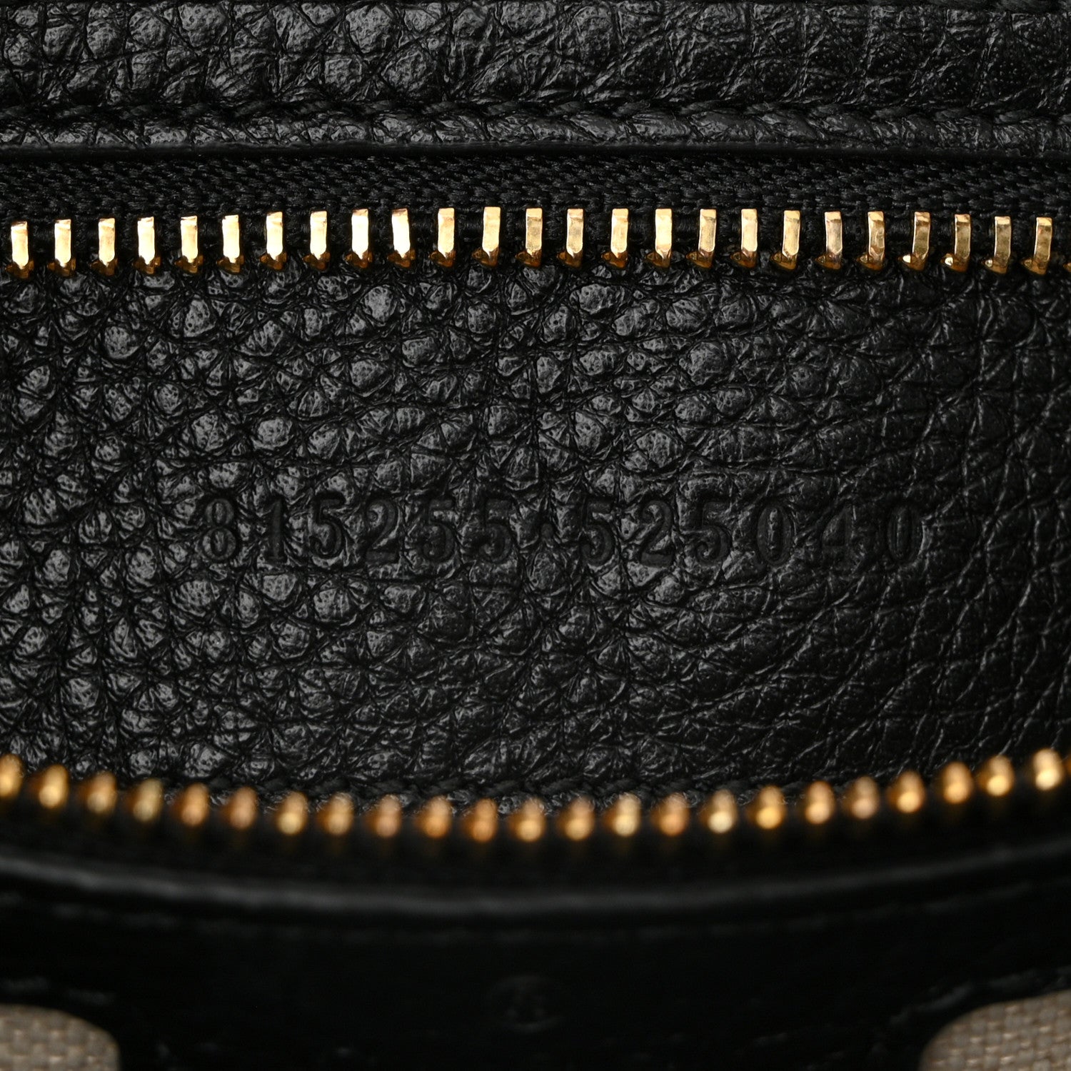 Gucci GG Grainy Calfskin Emblem Small Top Handle Bag Black 7 of 10