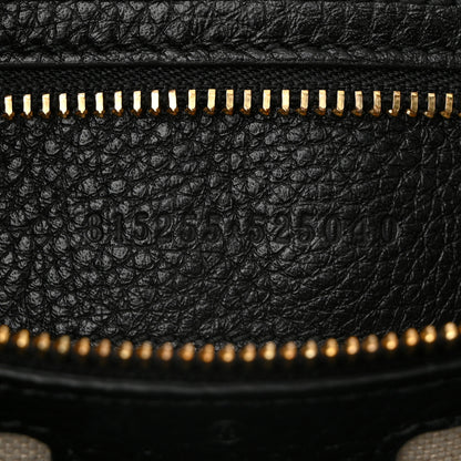 Gucci Calfskin GG Emblem Small Top Handle Bag Black 7 of 10