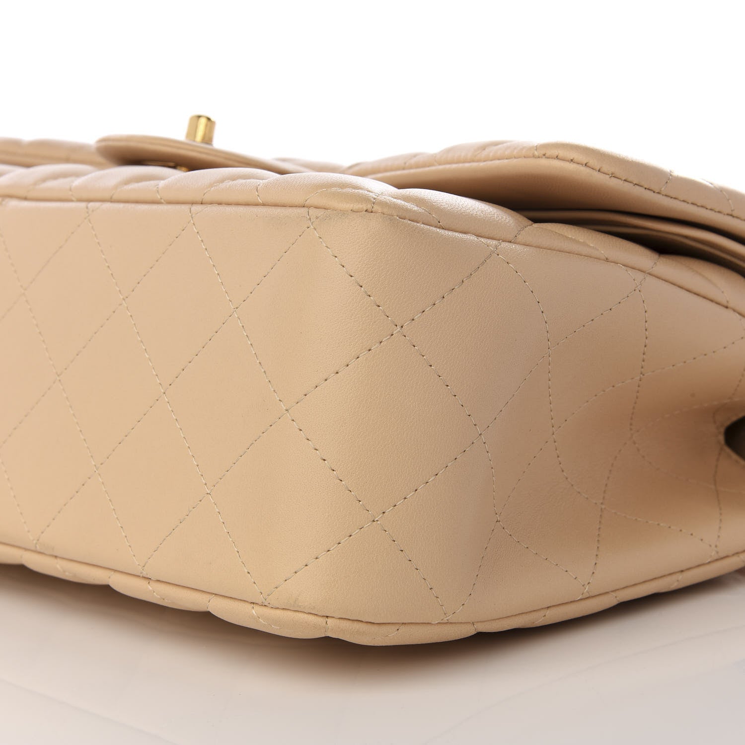 Chanel Lambskin Quilted Jumbo Double Flap Beige Clair 6 of 8