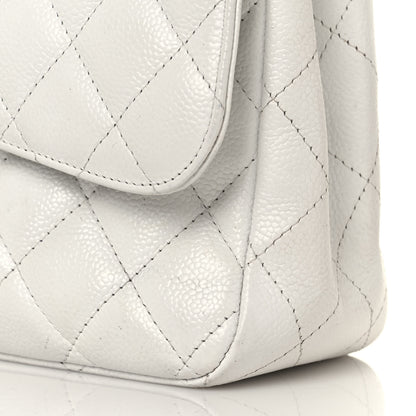 Chanel Caviar Quilted Jumbo Single Flap White 15 of 17