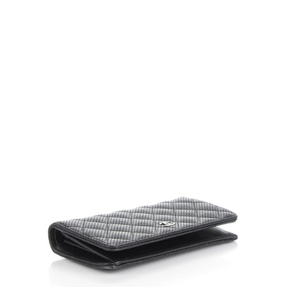Chanel Lambskin Perforated Yen Wallet Black 4 of 8