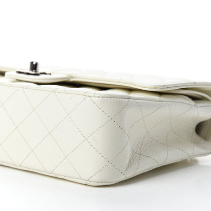 Chanel Caviar Quilted Medium Double Flap White 7 of 17