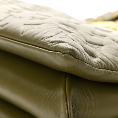 Louis Vuitton Lambskin Embossed Monogram Coussin MM Khaki 11 of 17