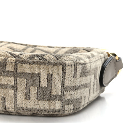 Fendi Chenille Vitello King Plexiglass FF O'Lock Swing Tortora Nuvola 9 of 9