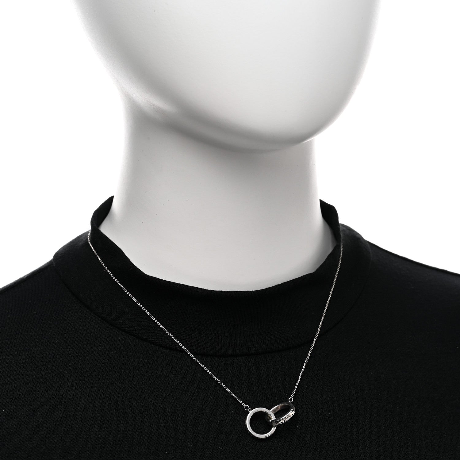 Tiffany Sterling Silver 1837 Interlocking Circles Pendant Necklace 2 of 4