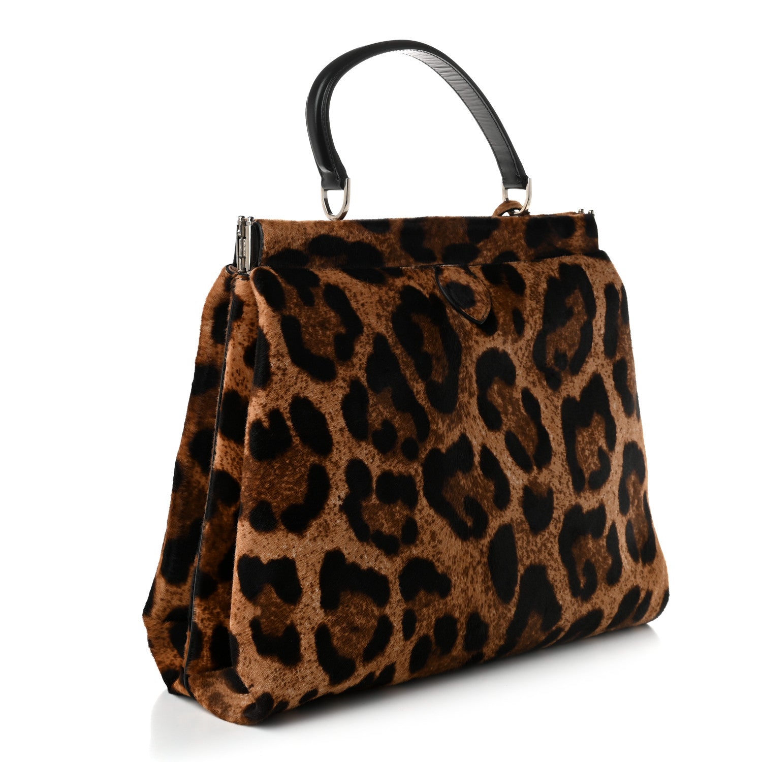 Alaia Calf Hair Leopard Print Top Handle Tote 2 of 8