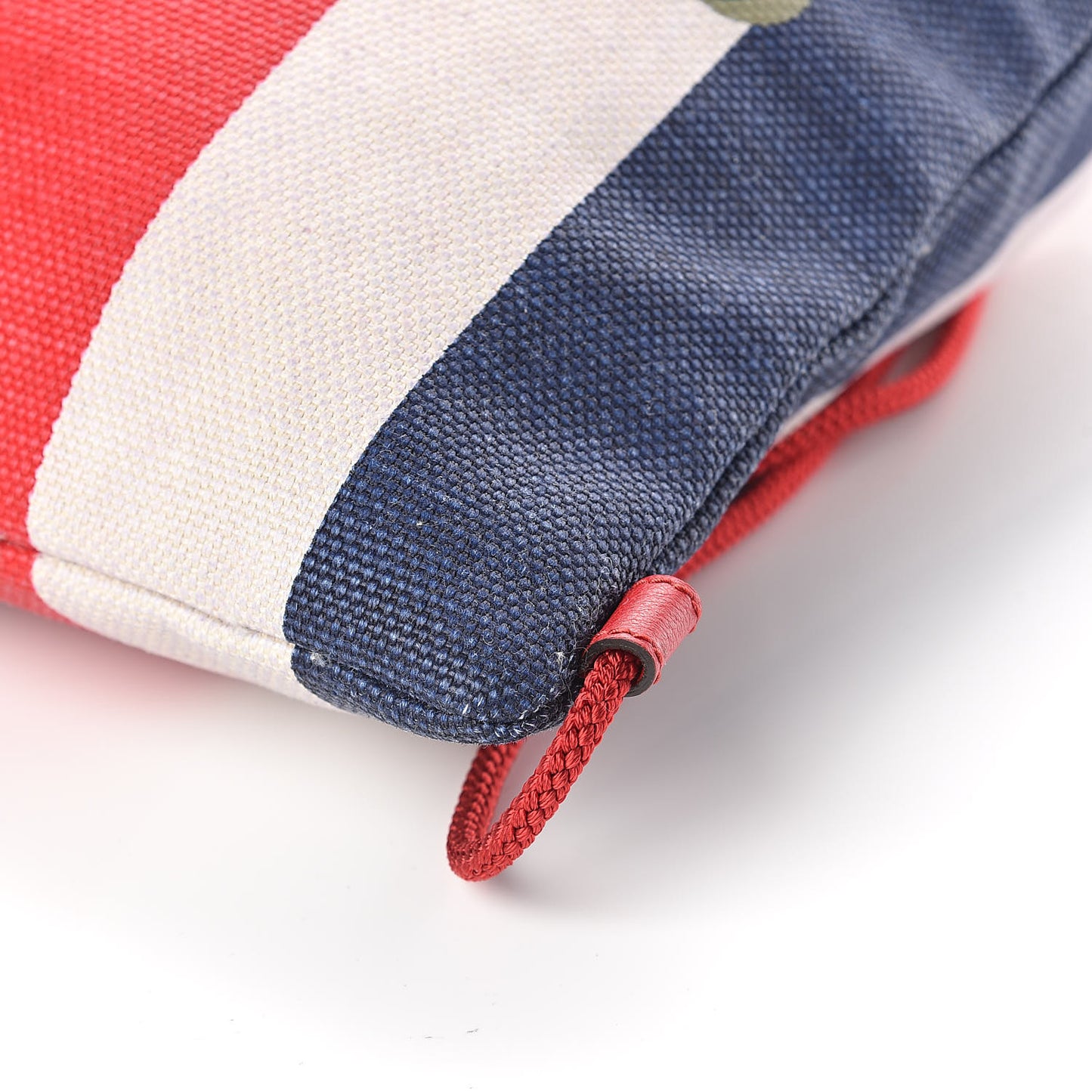Canvas Logo Sylvie Stripe Drawstring Backpack Red