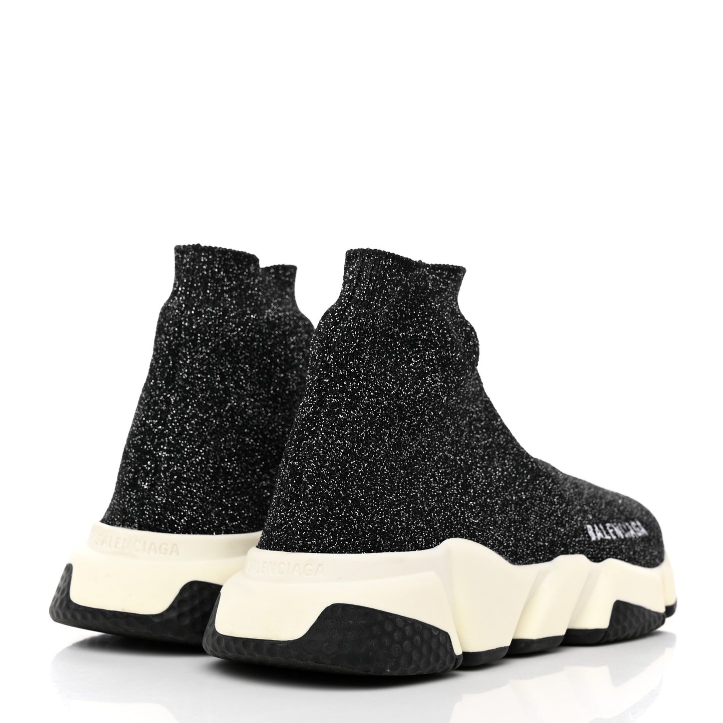 Knit Metal Womens Speed Sneakers 36 Black Gold
