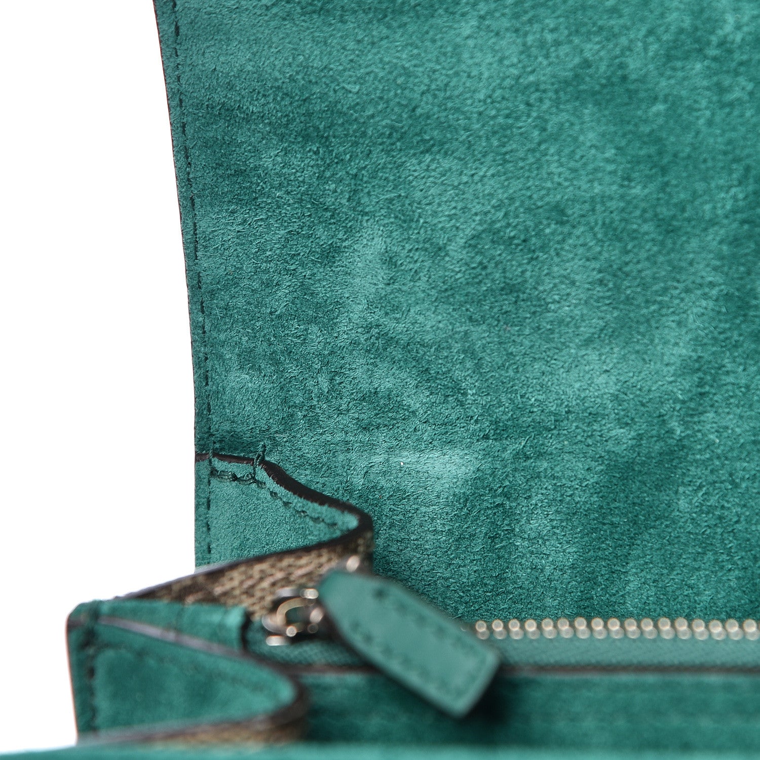 Gucci GG Supreme Monogram Willow Hill Embroidered Small Dionysus Shoulder Bag Emerald 12 of 16