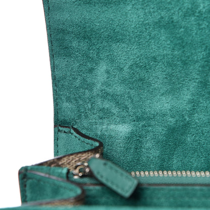 Gucci GG Supreme Monogram Willow Hill Embroidered Small Dionysus Shoulder Bag Emerald 12 of 16