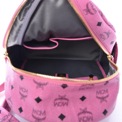 MCM Visetos Small Side Stud Stark Backpack Pink 5 of 15