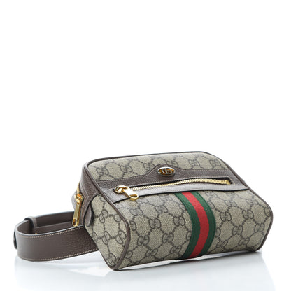 Gucci GG Supreme Monogram Web Small Ophidia Belt Bag 85 34 Dark Brown 4 of 10