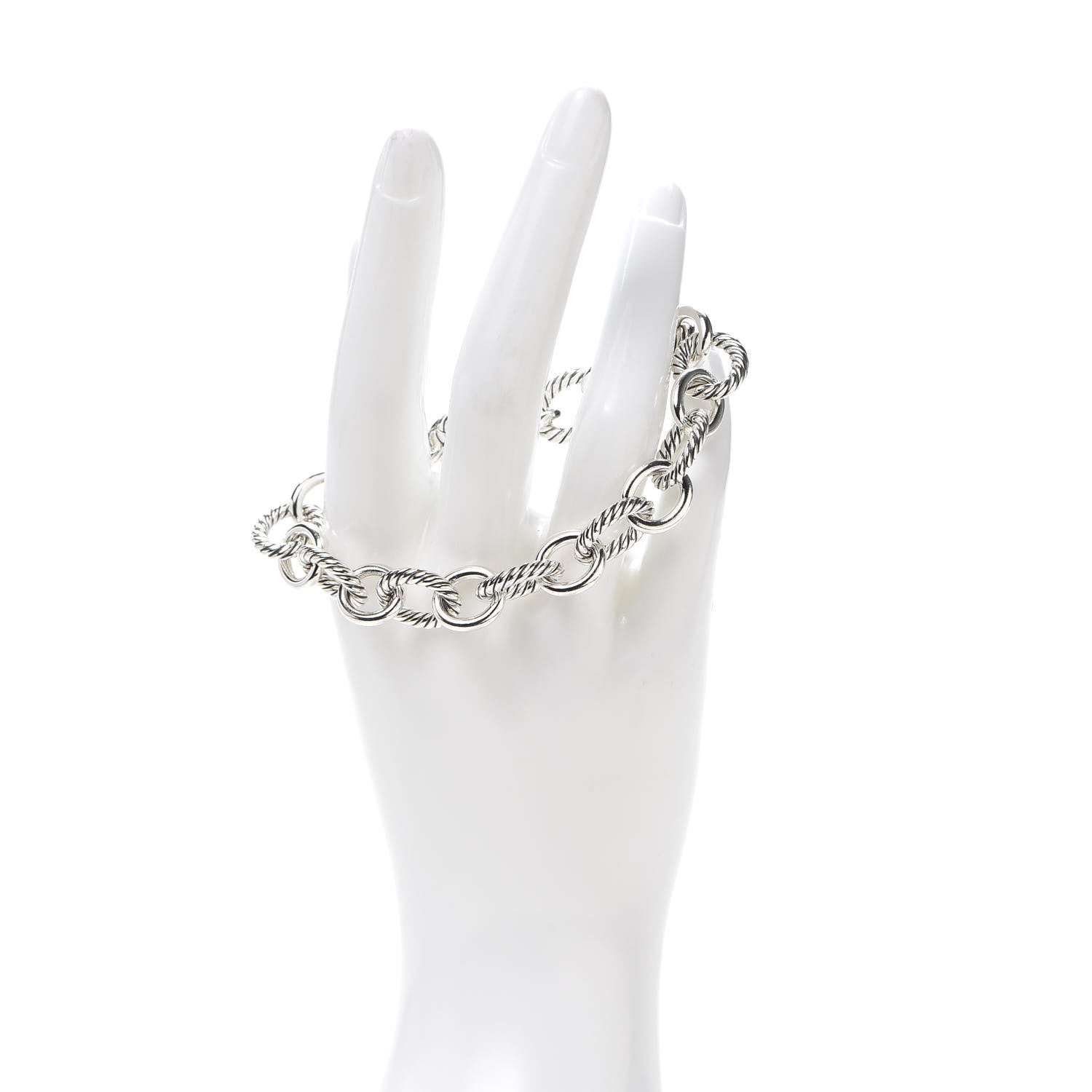 David Yurman Sterling Silver 12mm Large Oval Link Bracelet 2 of 5